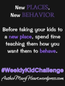 When kids go to a library, we expect them to act differently than if they were at the playground. But without being taught how we expect them to behave, they may not always act how we want them to. So that is what we will be working on for this #WeeklyKidChallenge.