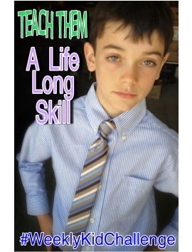 Join us for this #WeeklyKidChallenge as we learn a life-long skill. Tying a tie and braiding.